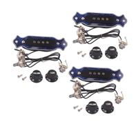 Abaodam 3pcs Active Pickup for Acoustic Guitar Piezo Soundhole Pickup with Preamp Volume Tone Control for Electric Box