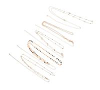 Abaodam 3pcs Adjustable Boho Waist Chain for Women Multilayer Rhinestone Crystal Embellished Metal Belly Belt Lightweight Comfortable Body Jewelry for Fashion and Everyday Wear