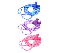 Abaodam 3Pcs Adjustable Soft Beaded Jump Ropes for Adults Lightweight Slip Handles Tangle Segmented Design for Outdoor Fitness and Exercise Training