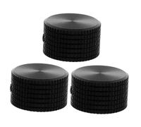 Abaodam 3pcs Aluminum Alloy Volume Control Knobs with Gold Finish for Electric Guitar Bass and Audio Devices Solid Rotary Potentiometer Caps for Multimedia Controllers and Tone Adjustment