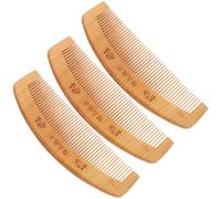 Abaodam 3pcs Anti-static Wooden Hair Combs Set Lightweight Dense Toothed and Wide Tooth Combs for Scalp Care and Hair Styling at Home Or Dorm