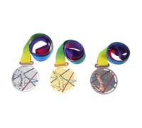 Abaodam 3pcs Basketball Medals Metal Winner Awards in Gold Silver Bronze for Sports Day Competitions School Tournaments and Team Recognition