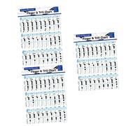 Abaodam 3pcs Bass Recorder Chord Diagrams Music Chord Poster Clarinet Learning Guide
