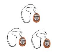 Abaodam 3pcs Beginner Finger Piano Keys Kalimba Portable Musical Instrument Lanyard