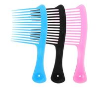 Abaodam 3pcs Big Comb Hair Comb Wide Tooth for Curly Hair Detangling Salon Tool Portable Stylish for Men and Women