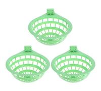 Abaodam 3pcs Bird Nesting Bowl Plastic for Pigeons and Quail Breeding | ABS Material, Stable Mounting, Smooth Mellow Surface, Green Finish, for Cage Use, Set Supply