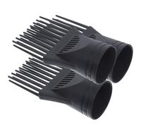 Abaodam 3pcs Black Hair Dryer Comb Attachment Set Plastic Wind Comb Accessory Fits Most Hair Dryers Quick Drying Tool for Salon and Home Use