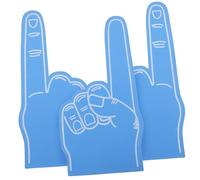 Abaodam 3Pcs Blue Foam Finger Cheer Props Lightweight EVA Cheerleading Hands for Sports Events Parties Graduations Soft Comfortable Decorative Fingers for Team Spirit Celebration