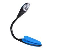 Abaodam 3pcs Blue LED Reading Light Clip, Mini Desk Lamp Eye-Caring, Feature, Portable PVC and Plastic Clip Desk Light for Home and Working Use