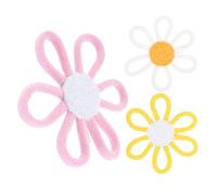 Abaodam 3pcs Boho Daisy Flower Wall Hanging Made of Cotton Rope, Lightweight and Easy Installation for Girl Room Decoration and Princess Theme Nursery