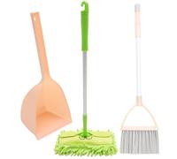 Abaodam 3pcs Boy Girl Broom Mop and Dustpan Set Mini Cleaning Tool Toys for Boys Age Sweeping Brush Indoor Play