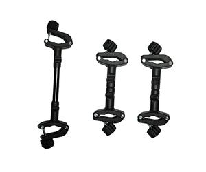 Abaodam 3pcs Boys and Girls Stroller Connector Dual Pram Connector Baby Cart Adjustable Anti Rust Sturdy Iron and Plastic Outdoor Stroller Accessories for Parents with Two Boys and Girls