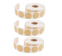 Abaodam 3pcs Brown Kraft Round Adhesive Labels for Practice Targets Writable Stickers for Marking and Organizing Archery and Shooting Paper Targets Removable Repair Stickers