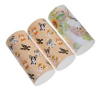 Abaodam 3pcs Car Napkin Convenient Car Tissue Disposable Round Paper Facial Tissue Holder with 50 Sheets Each Cylinder and Other Vehicle Spaces Random Style