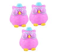 Abaodam 3Pcs Cartoon Owl Stress Relief for Anxiety Portable Squeeze Pop Eye Sensory for Adults Fun Party Favors and Emotional Release Playset