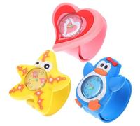 Abaodam 3pcs Cartoon Watches with Silicone Bands Comfortable Fit S Watches with Patterns Clear Arabic Numerals for Easy Learning