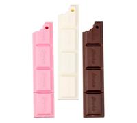 Abaodam 3pcs Chocolate Shaped Ballpoint Pen Set for Writing and Home Use, Cute Plastic Gel Pens with Creative Cartoon Design, Decorative and Safe Accessories and Students