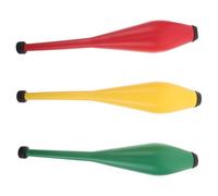 Abaodam 3pcs Circus Juggling Stick Lightweight Acrobatic Clubs for Adult Training and Outdoor Performances Bright Red Yellow Green Pins for Creative Role Play and Stage Shows