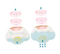 Abaodam 3pcs Cloud Bath Toys for Toddlers Adorable Floating Water Animals Fun Bathtime Shower Toys for Boys and Girls Includes Elephant Pig and Bear