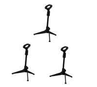 Abaodam 3pcs Desktop Adjustable Microphone Stand Tripod for Podcasting Broadcasting and Meetings Detachable Design for Easy Storage and Heavy-duty Support