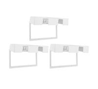 Abaodam 3pcs Double Outlet Cover Box for Electrical Power Outlets, Waterproof Plastic Socket Protector with Quick Installation, Versatile Application for Indoor Daily Life, White Double