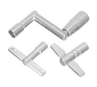 Abaodam 3pcs Drum Tuning Tools Silver Stainless Steel Drum Wrench Keys Set Wear Resistant Practical Use Different Shapes for Beginners