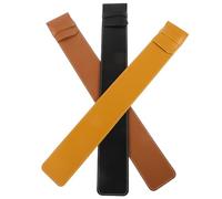 Abaodam 3pcs Drumstick Pouch Pu Leather Drumstick Storage Case for Mallets Portable Dual-stick Holder Yellow Brown and Black for Drummers The Go