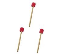 Abaodam 3pcs Drumstick Wood Handle for Percussion Big Drum Hammer Drumstick for Bass Drum for Playing