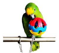 Abaodam 3pcs Educational Hollow-out Ball for Small Birds Parrot Feet Grasp Playing Safe Sensory Texture for Cockatiels Parakeets Budgies Interactive Bird Skill Development Random Color