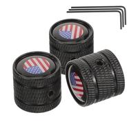 Abaodam 3pcs Electric Guitar Volume Tone Knobs Replacement Unique Usa Flag Design Control Knobs for Sound Settings and Enhanced Grip for Electric Guitars and Basses