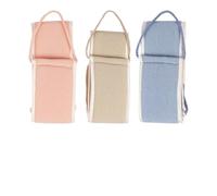 Abaodam 3pcs Exfoliating Back Scrubber Bath Cloth with Long Shower Strap, Synthetic Material for Home and Travel Use, Portable Design to Promote and Gentle Skin Exfoliation Random Color