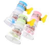 Abaodam 3pcs Faucet Filter for Kitchen Tap with Rotating Splash-Proof Design, Plastic Material, Water Saving Faucet Nozzle Suitable for Home and Kitchen Use