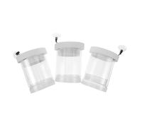 Abaodam 3pcs Fish Tank Breeding Box White Aquarium Isolation Box for Betta Shrimp Floating Hatching Suction Cup