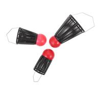 Abaodam 3pcs Fishing Bait Cage Set Badminton Shape Plastic Lure Trap with Lightweight Design for Outdoor Fishing Bait Storage and Carp Accessories