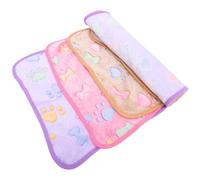 Abaodam 3pcs Flannel Guinea Pig Bedding Blankets Soft Reusable Cage Liners for Small Animals Machine Washable Throw for Hamsters Rabbits Hedgehogs Pink Purple Brown