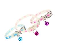Abaodam 3Pcs Fluorescent Dog Collar Decorative Puppy Cat Collar for Night Safety and Daily Wear with Unique Fishbone Human and Dog Paw Designs Random Color