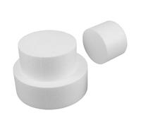 Abaodam 3pcs Foam Cake Dummies Set with Precise Sizing Design and Realistic Layered Practice, 3 Tier Round White Foam Cylinders, Lightweight Dummy Prop for Parties Display Or Personal Cake