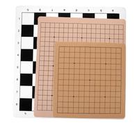 Abaodam 3Pcs Folding Dual-Sided Chess Board Set Portable Xiangqi Chess Mat with 9 13 Lines Go Boards Traditional Game Supply for Travel and Study