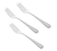 Abaodam 3pcs Fruit Forks Set Cake Forks Stainless Steel Lightweight Easy to Clean Silver Metal Picks for Bar and Restaurant Use