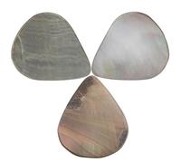 Abaodam 3pcs Genuine Shell Guitar Picks for Electric Acoustic Ukulele Tones Picks