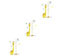 Abaodam 3pcs Giraffe Height Chart Wall Stickers DIY Decal Giraffe Growth Chart Adhesive Wallpaper for Kindergarten Bedroom Home Decor