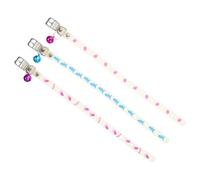 Abaodam 3Pcs Glow Dark Pet Collar with Bell for Puppies and Cats Stylish Decorative Dog Neck Strap with Fishbone Human and Dog Paw Prints Night Safety Accessory Random Color