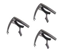 Abaodam 3pcs Guitar Capo Clip Tuner for Electric Acoustic and Guitars Ukulele Banjo and Mandolin Gun-black Capo for Easy Tuning