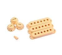 Abaodam 3pcs Guitar Pickup Cover Replacement Set for Single Coil Pickups Suitable for St Electric Guitar Volume and Tone Knobs