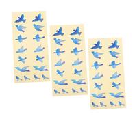Abaodam 3pcs Guitar Sticker Bird Shape Decorative Musical Instrument Stickers for Electric Guitar Fretboard