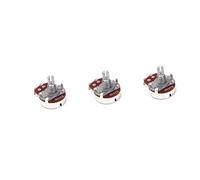 Abaodam 3pcs Guitar Volume and Tone Potentiometers Bk Solder Lugs Short Knurled Split Shaft Guitar Potentiometer Knobs