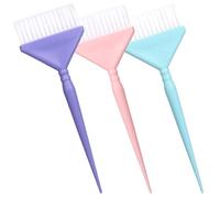 Abaodam 3pcs Hair Dye Brush Hair Dye Tools Soft Nylon Bristle Pp Material Long Serving Life Beginners Men Beauty Salon Home