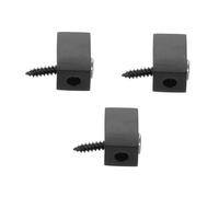 Abaodam 3pcs Headless Bass Guitar String Locking Nut Set Brass Guitar Bridge String Retainer Lock Black Electric Replacement Part for Instrument Accessories