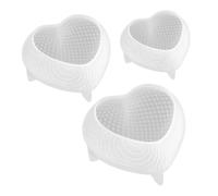 Abaodam 3pcs Heart-Shaped Silicone Candle Molds for DIY Soap Making and Aromatherapy, Reusable Decorative Moulds in White, Elegant Style for Weddings and Valentine's Day