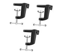 Abaodam 3pcs Heavy Duty Table Holder Clamps Microphone Bracket Base C-type Holder Base Table Lamp Metal Clamp for Poles